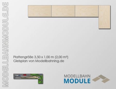 Tischset Fertigmodul mit Gleisplan Betriebsintensiver Endbahnhof