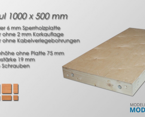 Modultisch 1000 x 500 mm