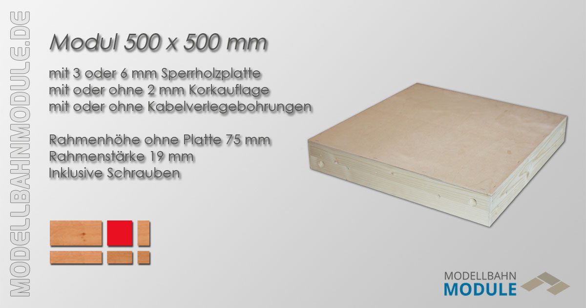 Modultisch 500 x 500 mm