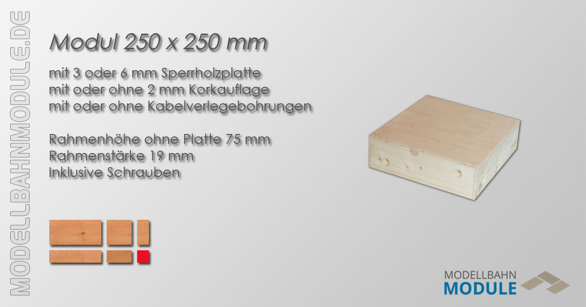 Modultisch 250 x 250 mm