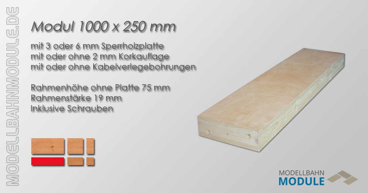 Modultisch 1000 x 250 mm