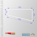 Eckmodul 500 x 1000 x 250 mm