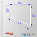 Eckmodul 500 x 1000 x 250 mm