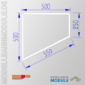 Eckmodul 500 x 1000 x 250 mm